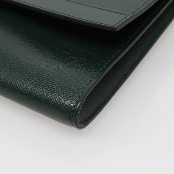 LOUIS VUITTON Taiga Pochette Amberop Clutch Bag Epicea LV Auth th5870 - Picture 13 of 16